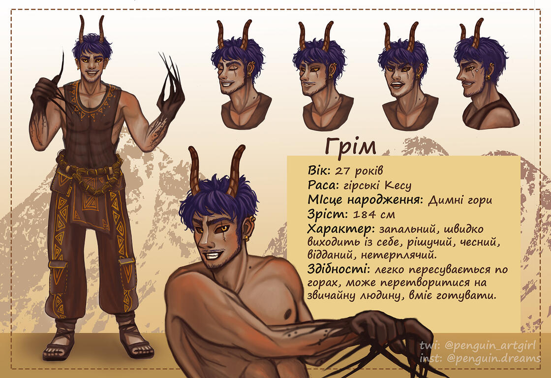 Референс персонажа | Простий фон | 3250 грн