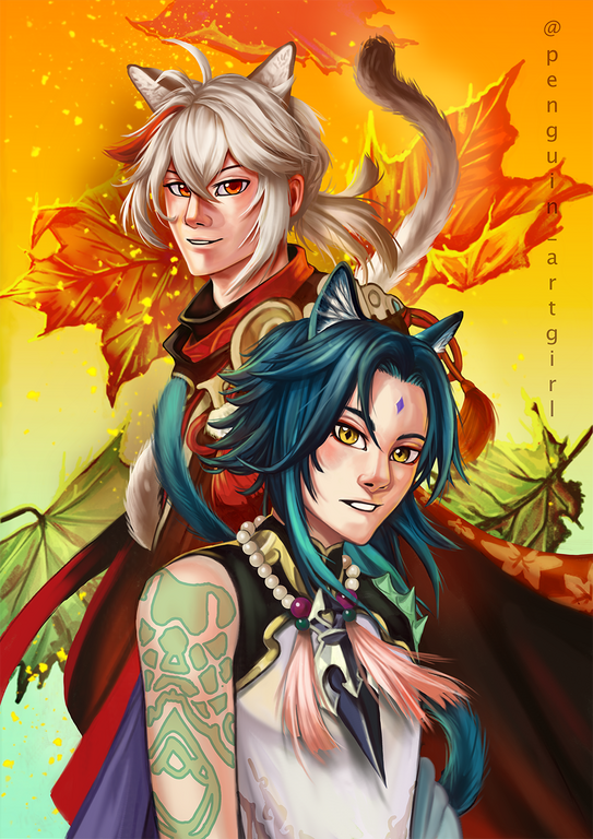 Fanart Half-body | Complicated background | Details | Add character 125$